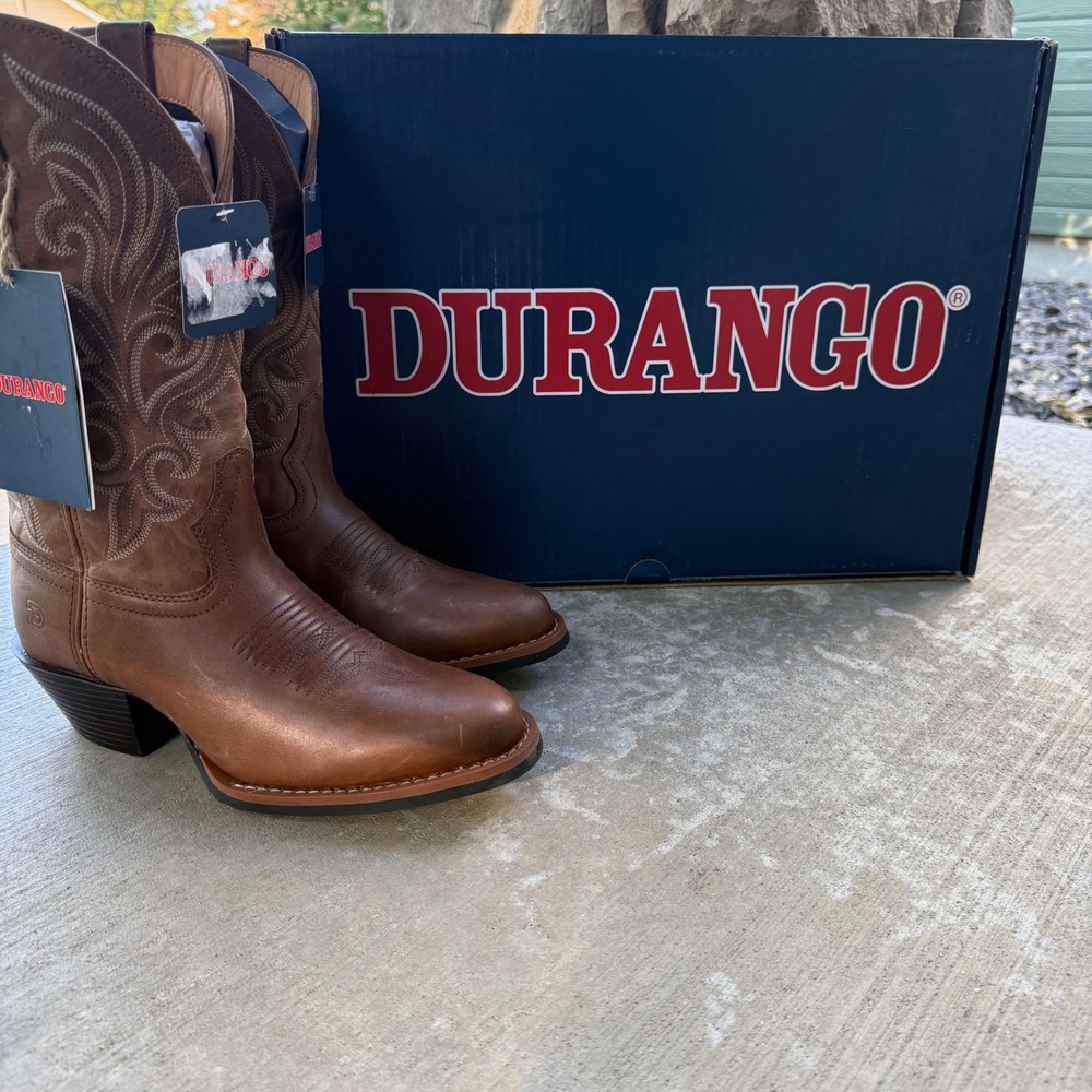 Durango Shyloh Cowgirl Western Festival Boots Brown Leather Embroidered Size 7M